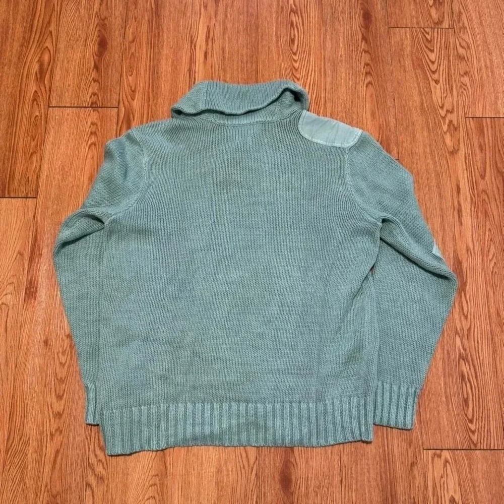 Polo‎ Ralph Lauren Men's Sweater Linen Knit Mint Padded Preppy Size Large